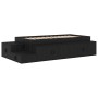 Black oak storage bed frame 80x200 cm by , Beds and slatted bases - Ref: Foro24-3335574, Price: 273,77 €, Discount: %