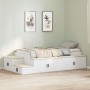 White Storage Bed Frame 90x190 cm by , Beds and slatted bases - Ref: Foro24-3335581, Price: 268,02 €, Discount: %