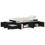 Estructura de Cama de Almacenamiento Negro Roble 90x190 cm by , Beds and slatted bases - Ref: Foro24-3335582, Price: 275,92 €...