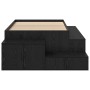 Estructura de Cama de Almacenamiento Negro Roble 90x190 cm by , Beds and slatted bases - Ref: Foro24-3335582, Price: 275,92 €...
