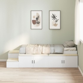 Cama de Almacenamiento Blanca 75x190 cm