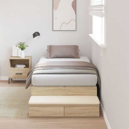 Estructura de Cama de Almacenamiento en Roble Sonoma 80x200 cm | Foro24.es | Tu tienda online para hogar, jardín y más Foro24.es