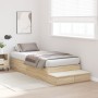 Estructura de Cama de Almacenamiento en Roble Sonoma 80x200 cm | Foro24.es | Tu tienda online para hogar, jardín y más Foro24.es
