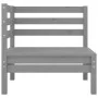 Juego de muebles de jardín 8 piezas madera maciza de pino gris de vidaXL, Conjuntos de jardín - Ref: Foro24-3082574, Precio: ...