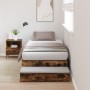 Estructura de Cama de Almacenamiento Roble Ahumado 90x200 cm | Foro24.es | Tu tienda online para hogar, jardín y más Foro24.es
