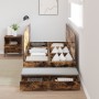 Estructura de Cama de Almacenamiento Roble Ahumado 90x200 cm | Foro24.es | Tu tienda online para hogar, jardín y más Foro24.es