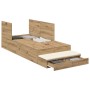 Cama de Almacenamiento en Roble Artesanal 90x200 cm by , Beds and slatted bases - Ref: Foro24-3335612, Price: 236,86 €, Disco...