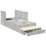 Estructura de Cama de Almacenamiento Gris Concreto 100x200 cm by , Beds and slatted bases - Ref: Foro24-3335616, Price: 253,1...