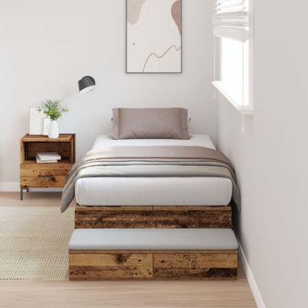 Estructura de Cama de Almacenamiento Madera Vieja 100x200 cm | Foro24.es | Tu tienda online para hogar, jardín y más Foro24.es