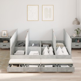 Comprar Cama con almacenamiento Gris 200x200 cm