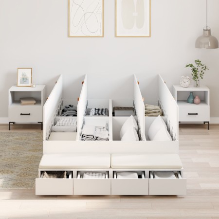 Estructura de Cama de Almacenamiento Blanca 120x200 cm von , Betten und Lattenroste - Ref: Foro24-3335629, Preis: 434,69 €, R...