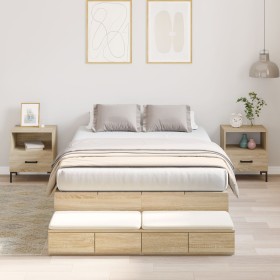 Estructura de Cama de Almacenamiento Roble Sonoma 120x200 cm von , Betten und Lattenroste - Ref: Foro24-3335631, Preis: 423,0...