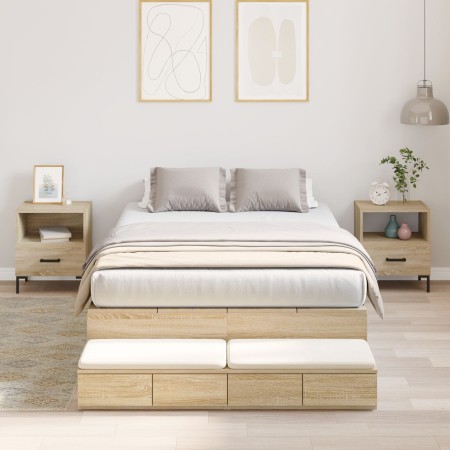 Estructura de Cama de Almacenamiento Roble Sonoma 120x200 cm von , Betten und Lattenroste - Ref: Foro24-3335631, Preis: 423,0...