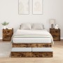 Estructura de Cama Roble Ahumado 120x200 cm by , Beds and slatted bases - Ref: Foro24-3335633, Price: 423,02 €, Discount: %