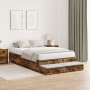 Estructura de Cama Roble Ahumado 120x200 cm by , Beds and slatted bases - Ref: Foro24-3335633, Price: 423,02 €, Discount: %
