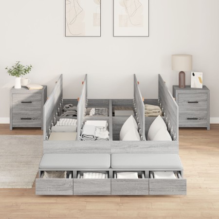 Marco de Cama Grey Sonoma 120x200 cm | Foro24.es | Tu tienda online para hogar, jardín y más Foro24.es
