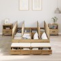 Marco de Cama de Almacenamiento Roble Artesanal 120x200 cm by , Beds and slatted bases - Ref: Foro24-3335636, Price: 423,02 €...
