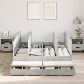 Estructura de cama de almacenamiento Gris Concreto 140x200 cm by , Beds and slatted bases - Ref: Foro24-3335640, Price: 439,9...