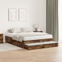 Marco de Cama con Almacenamiento Roble Ahumado 140x200 cm | Foro24.es | Tu tienda online para hogar, jardín y más Foro24.es