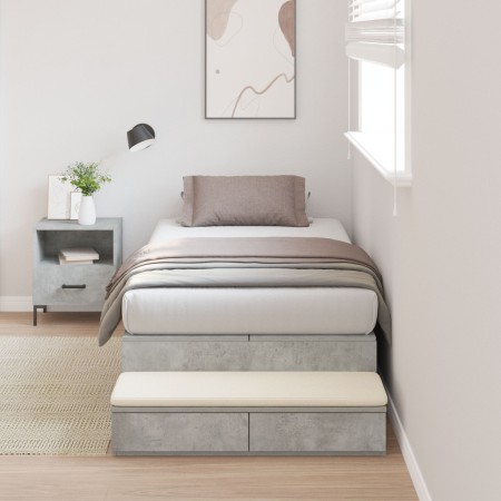 Estructura de Cama de Almacenamiento Gris Concreto 90x190 cm | Foro24.es | Tu tienda online para hogar, jardín y más Foro24.es