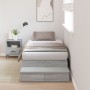 Estructura de cama de almacenamiento Gris Sonoma 90x190 cm | Foro24.es | Tu tienda online para hogar, jardín y más Foro24.es