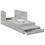 Estructura de cama de almacenamiento Gris Sonoma 90x190 cm | Foro24.es | Tu tienda online para hogar, jardín y más Foro24.es