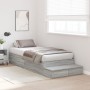 Estructura de cama de almacenamiento Gris Sonoma 90x190 cm | Foro24.es | Tu tienda online para hogar, jardín y más Foro24.es