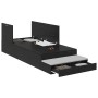estructura de cama de almacenamiento en roble negro 75x190 cm by , Beds and slatted bases - Ref: Foro24-3335678, Price: 215,6...
