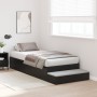 estructura de cama de almacenamiento en roble negro 75x190 cm by , Beds and slatted bases - Ref: Foro24-3335678, Price: 215,6...
