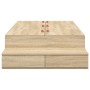 Estructura de Cama de Almacenamiento Sonoma Oak 75x190 cm by , Beds and slatted bases - Ref: Foro24-3335679, Price: 203,50 €,...