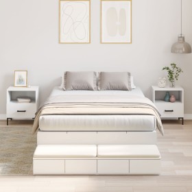 Base de cama de almacenamiento Blanca 120x190 cm