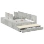 Estructura de cama de almacenamiento Gris concreto 120x190 cm by , Beds and slatted bases - Ref: Foro24-3335688, Price: 412,3...