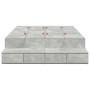 Estructura de cama de almacenamiento Gris concreto 120x190 cm by , Beds and slatted bases - Ref: Foro24-3335688, Price: 412,3...