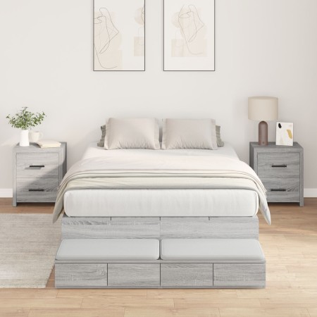 Estructura de Cama de Almacenamiento Gris Sonoma 120x190 cm by , Beds and slatted bases - Ref: Foro24-3335690, Price: 423,78 ...
