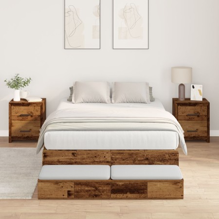 Estructura de Cama de Almacenamiento de Madera Vieja 120x190 cm | Foro24.es | Tu tienda online para hogar, jardín y más Foro24.es
