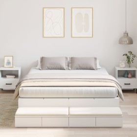 Estructura de Cama de Almacenamiento Blanca 140x190 cm by , Beds and slatted bases - Ref: Foro24-3335693, Price: 447,62 €, Di...