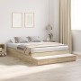 Estructura de Cama de Almacenamiento en Roble Sonoma 135x190 cm | Foro24.es | Tu tienda online para hogar, jardín y más Foro24.es