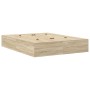 Estructura de Cama de Almacenamiento en Roble Sonoma 135x190 cm | Foro24.es | Tu tienda online para hogar, jardín y más Foro24.es