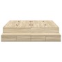 Estructura de Cama de Almacenamiento en Roble Sonoma 135x190 cm | Foro24.es | Tu tienda online para hogar, jardín y más Foro24.es