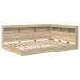 Cama con Estantería Roble Sonoma 140x200 cm Madera Compuesta by , Beds and slatted bases - Ref: Foro24-3335730, Price: 245,81...