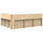 Cama con Estantería Roble Sonoma 140x200 cm Madera Compuesta by , Beds and slatted bases - Ref: Foro24-3335730, Price: 245,81...