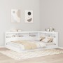 Cama Biblioteca Blanca 150x200 cm Madera Ingenierizada de , Camas y somieres - Ref: Foro24-3335734, Precio: 235,19 €, Descuen...