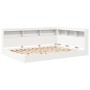 Cama Biblioteca Blanca 150x200 cm Madera Ingenierizada de , Camas y somieres - Ref: Foro24-3335734, Precio: 235,19 €, Descuen...