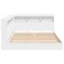 Cama Biblioteca Blanca 150x200 cm Madera Ingenierizada de , Camas y somieres - Ref: Foro24-3335734, Precio: 235,19 €, Descuen...