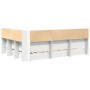 Cama Biblioteca Blanca 150x200 cm Madera Ingenierizada de , Camas y somieres - Ref: Foro24-3335734, Precio: 235,19 €, Descuen...