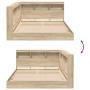 Cama con estantería Roble Sonoma 150x200 cm Madera Elaborada by , Beds and slatted bases - Ref: Foro24-3335735, Price: 232,20...