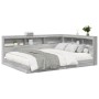 Cama con Estantería Gris Sonoma 150x200 cm Madera Elaborada by , Beds and slatted bases - Ref: Foro24-3335738, Price: 233,93 ...
