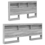 Cama con Estantería Gris Sonoma 150x200 cm Madera Elaborada by , Beds and slatted bases - Ref: Foro24-3335738, Price: 233,93 ...