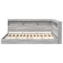 Cama con Estantería Gris Sonoma 150x200 cm Madera Elaborada by , Beds and slatted bases - Ref: Foro24-3335738, Price: 233,93 ...