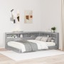 Cama con Biblioteca Gris Sonoma 160x200 cm Madera Elaborada von , Betten und Lattenroste - Ref: Foro24-3335743, Preis: 247,94...